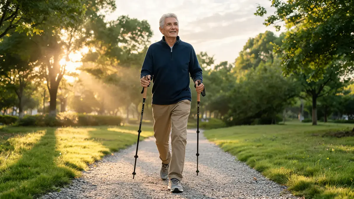 Woman putting on supportive shoes for arthritic walking